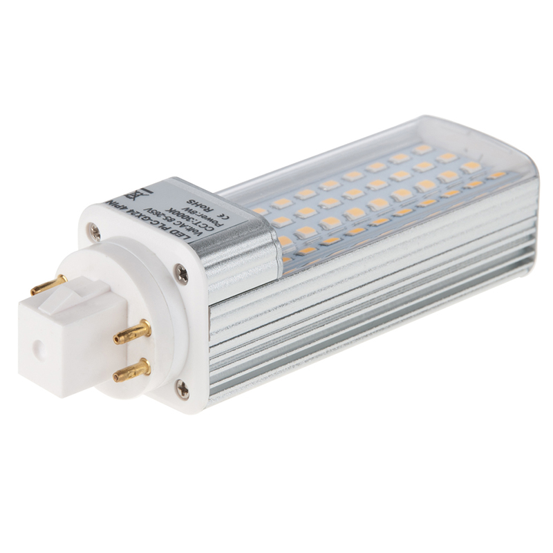 PLC Lamp G24D 2-Pin LED Bulb, 8 Watts, 18W Equivalent, AC85-265V PLC Lamp G24D 2-Pin LED Bulb, 8 Watts, 18W Equivalent, AC85-265V